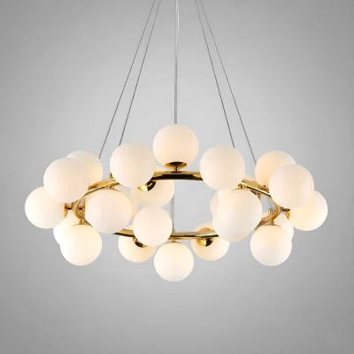 Подвесная люстра Milk Bubble Round Chandelier D70