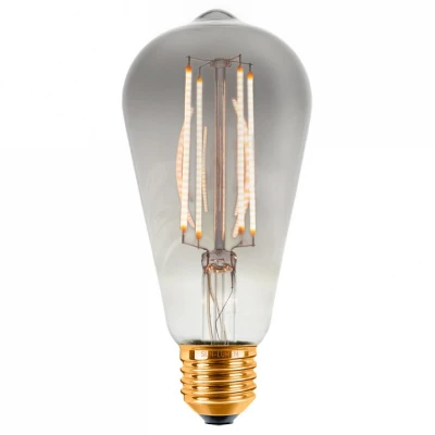 Лампа светодиодная Sun Lumen ST64 E27 4Вт 2200K 057-295 Цвет арматуры черный Цвет плафонов белый