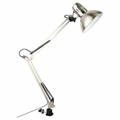 Настольная лампа офисная Arte Lamp Senior A6068LT-1SS Цвет арматуры серебро Цвет плафонов серебро