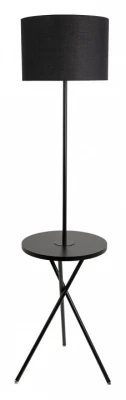 Торшер с полкой Arte Lamp Combo A2070PN-1BK Цвет плафонов черный Цвет арматуры черный