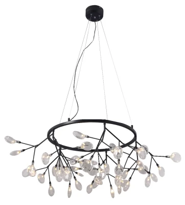 Подвесная люстра Crystal Lux EVITA SP45 D BLACK/TRANSPARENT