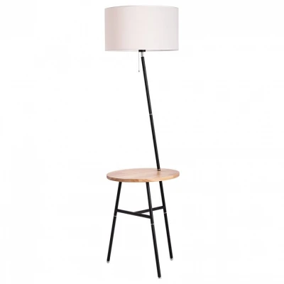 Торшер с полкой Arte Lamp Combo A9202PN-1BK Цвет плафонов белый Цвет арматуры черный