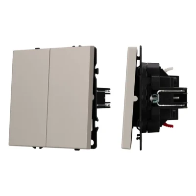 Механизм выключателя двухклавишный проходной SWT-NOBE-MKP2-SFPL-CA (230V 10A) Arlight 059422