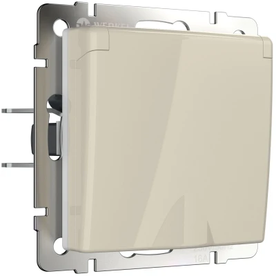 Розетка влагозащитная с защитной крышкой и шторками Werkel a051491