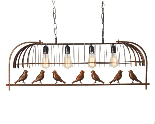 Подвесная люстра BlessLight Birds in cage L 8330-D4 30805 Подвесная люстра BlessLight Birds in cage L 8330-D4 30805