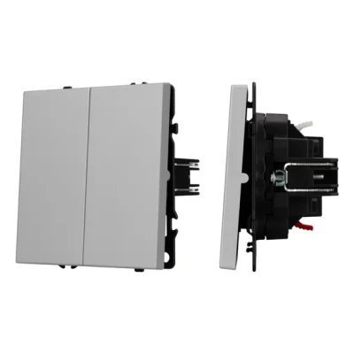 Выключатель проходной 2 клавишный софт-тач SWT-MKP2-SFPL-IS (250V 10A) Arlight 059423(1)