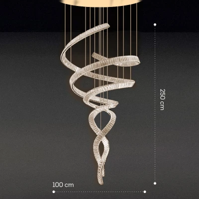 Подвесная люстра BERTOLDA SPIRAL D100 Gold