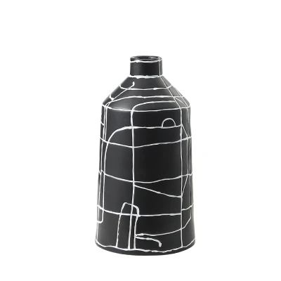 Ваза BlessLight White line narrow mouth 2042