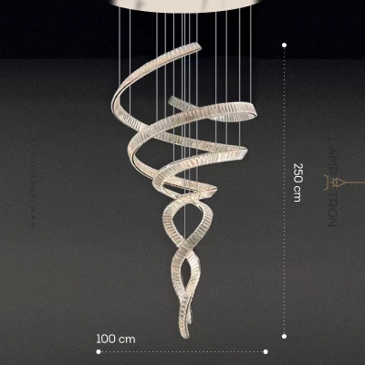 Подвесная люстра BERTOLDA SPIRAL D100 Silver
