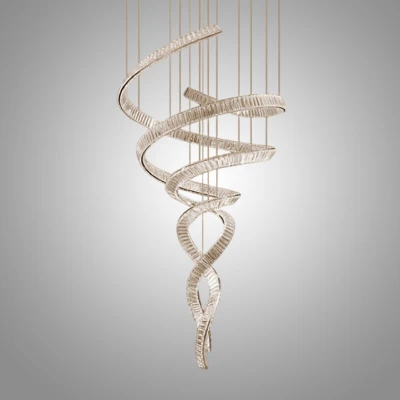Подвесная люстра BERTOLDA SPIRAL D120 Silver