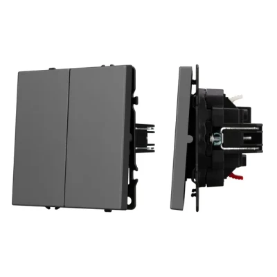 Механизм звонкового выключателя двухклавишный SWT-NOBE-MKR2-SFPL-GR (230V 10A) Arlight 061740