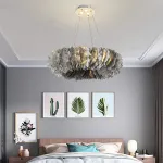 Подвесная люстра Plumage D70 Grey