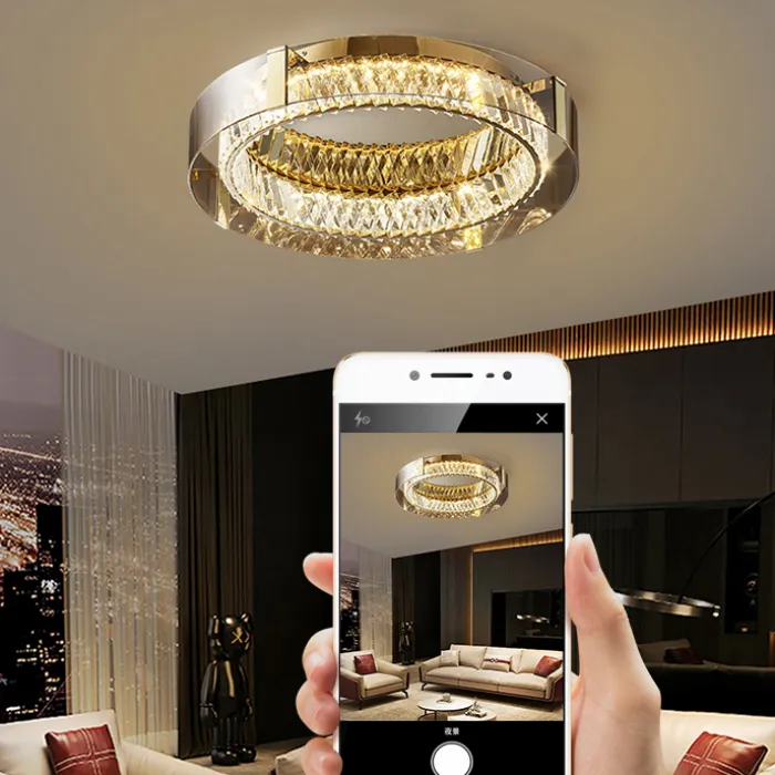 Потолочная люстра PERSEY D45 Grey Трехцветный свет от ImperiumLoft