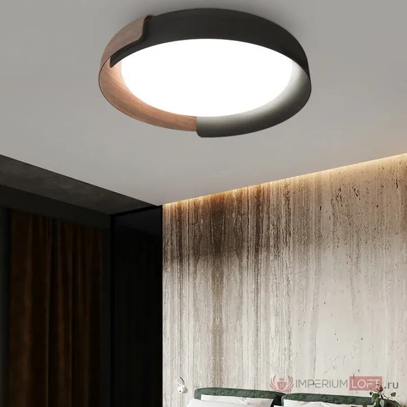 Потолочный светильник ADDA Black/Wood от ImperiumLoft