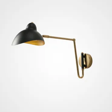 Настенный светильник HILDBORG L58 Brass Black Matt от ImperiumLoft