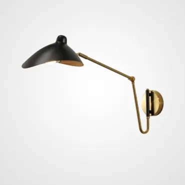 Настенный светильник HILDBORG L65 Brass Black Matt