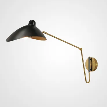 Настенный светильник HILDBORG L83 Brass Black Matt