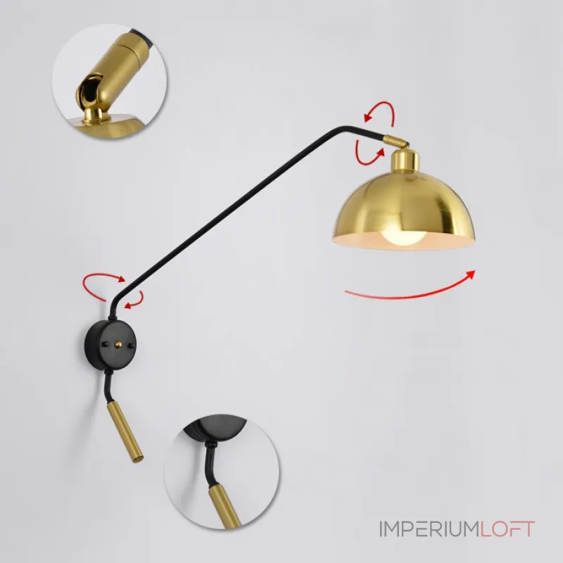 Настенный светильник TEODINE L80 Black от ImperiumLoft Настенный светильник TEODINE L80 Black от ImperiumLoft