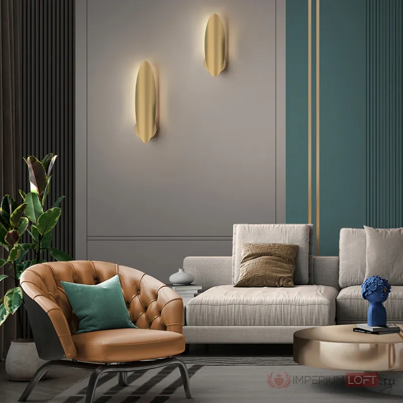 Настенный светильник AMULET H45 Brass от ImperiumLoft