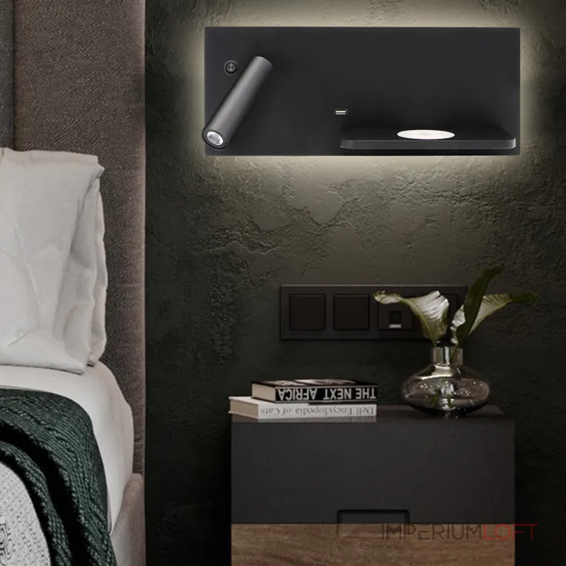 Настенный светильник GENIUS Left Black от ImperiumLoft