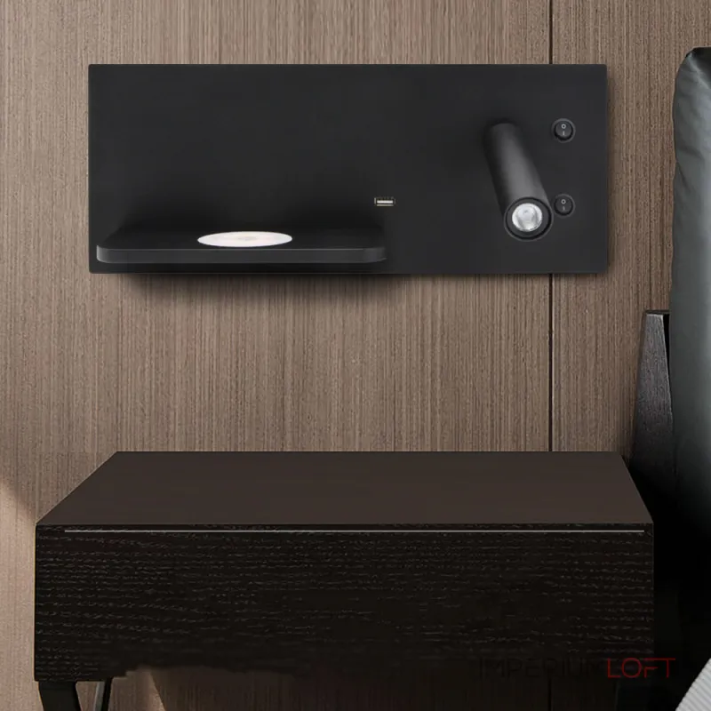 Настенный светильник GENIUS Left Black от ImperiumLoft