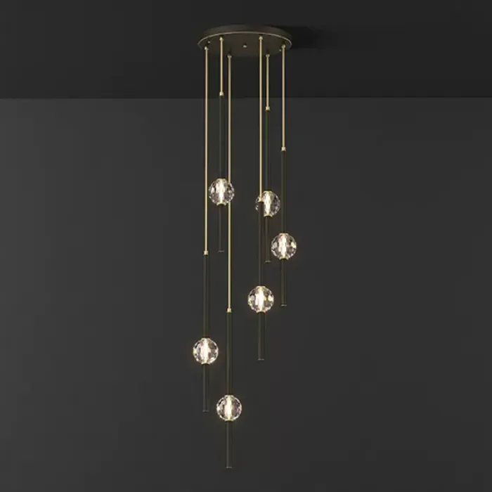 Подвесной светильник SOCRATES COMBO D30 L6 Black от ImperiumLoft