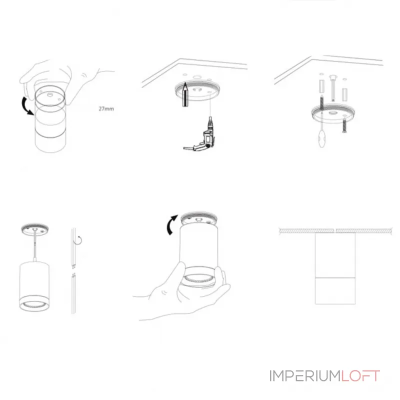 Точечный светильник RESTON White Grey 4000К Точечный светильник RESTON White Grey 4000К