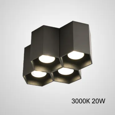 Точечный светодиодный светильник CONSOLE L4 Black 3000К 20W от ImperiumLoft