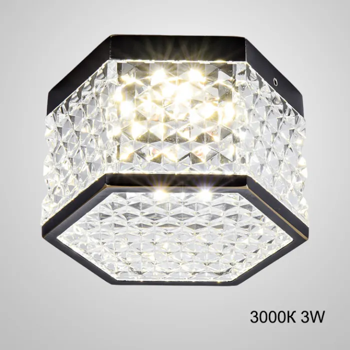 Накладной светодиодный светильник PARTY Black 3000К 3W от ImperiumLoft