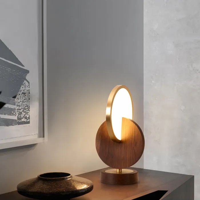 Настольная лампа GLATT WOOD TAB Light brown от ImperiumLoft