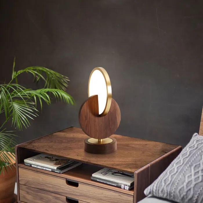 Настольная лампа GLATT WOOD TAB Light brown от ImperiumLoft