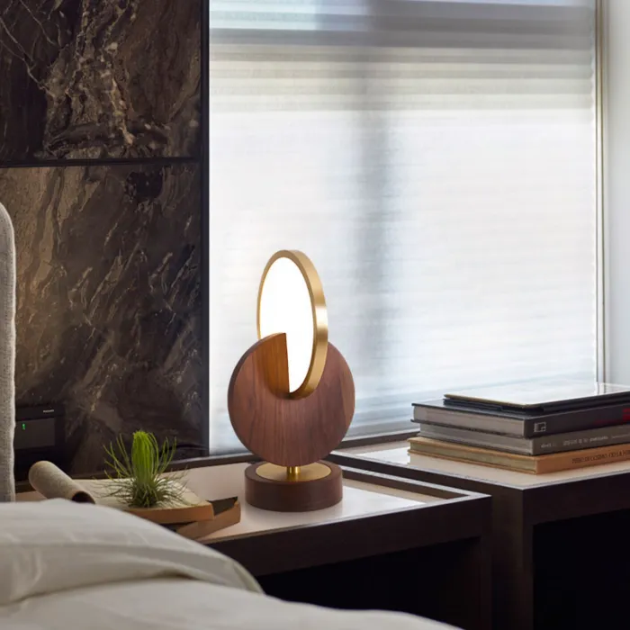 Настольная лампа GLATT WOOD TAB Light brown от ImperiumLoft