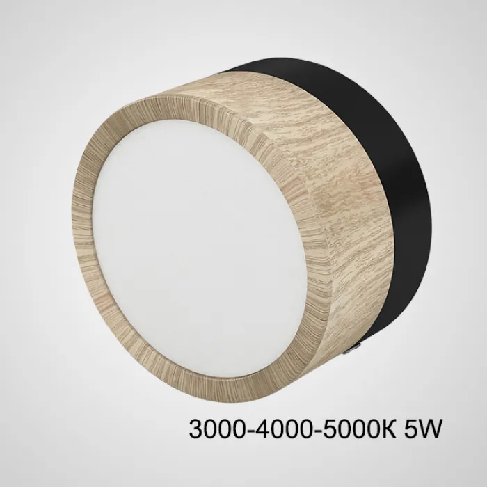 Точечный светильник FOG WOOD D9 Black Трехцветный свет 5W от ImperiumLoft