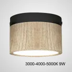 Точечный светильник FOG WOOD D11 Black Трехцветный свет 9W от ImperiumLoft