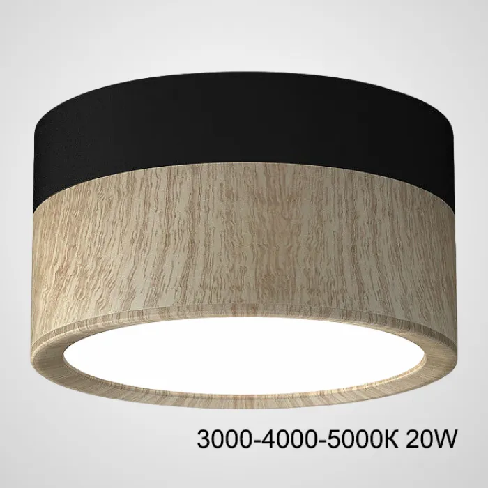 Точечный светильник FOG WOOD D14,5 Black Трехцветный свет 20W от ImperiumLoft