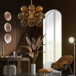 Потолочная люстра GRAPE MILK Amber от ImperiumLoft