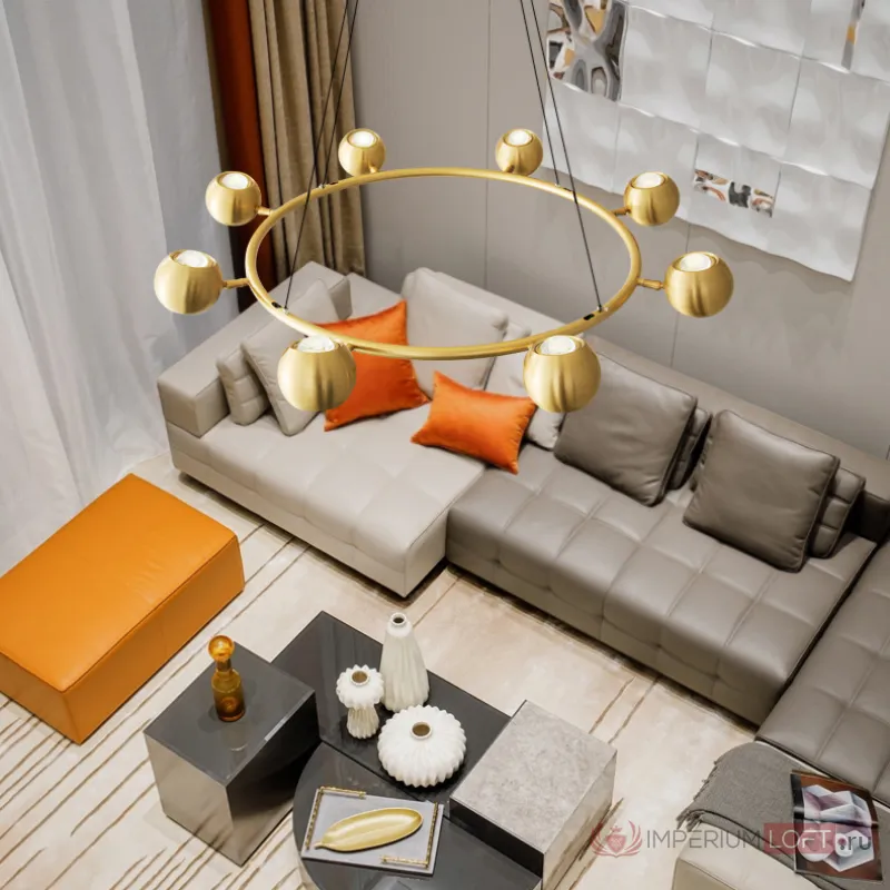 Подвесная люстра FLORRY RING D95 от ImperiumLoft