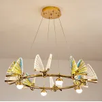 Подвесная люстра AMELIS LUX D83 Transparent Трехцветный свет от ImperiumLoft