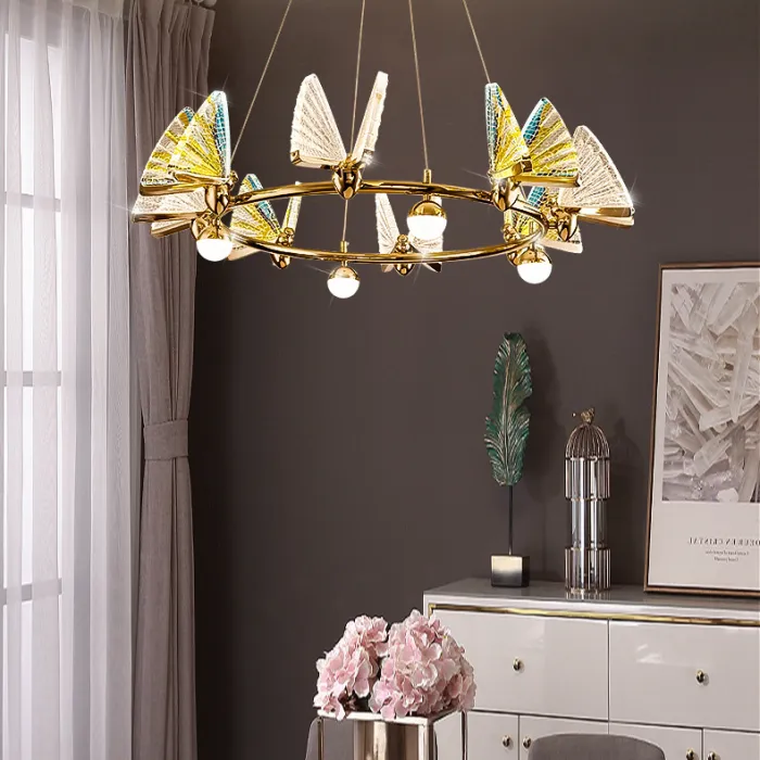 Подвесная люстра AMELIS LUX D83 Transparent Трехцветный свет от ImperiumLoft