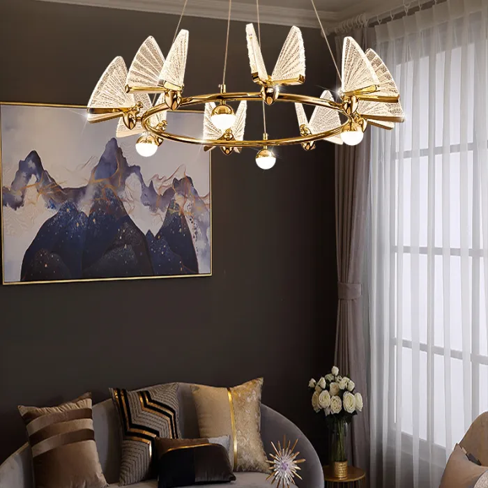 Подвесная люстра AMELIS LUX D83 Transparent Трехцветный свет от ImperiumLoft