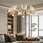 Подвесная люстра AMELIS LUX D83 Transparent Трехцветный свет от ImperiumLoft