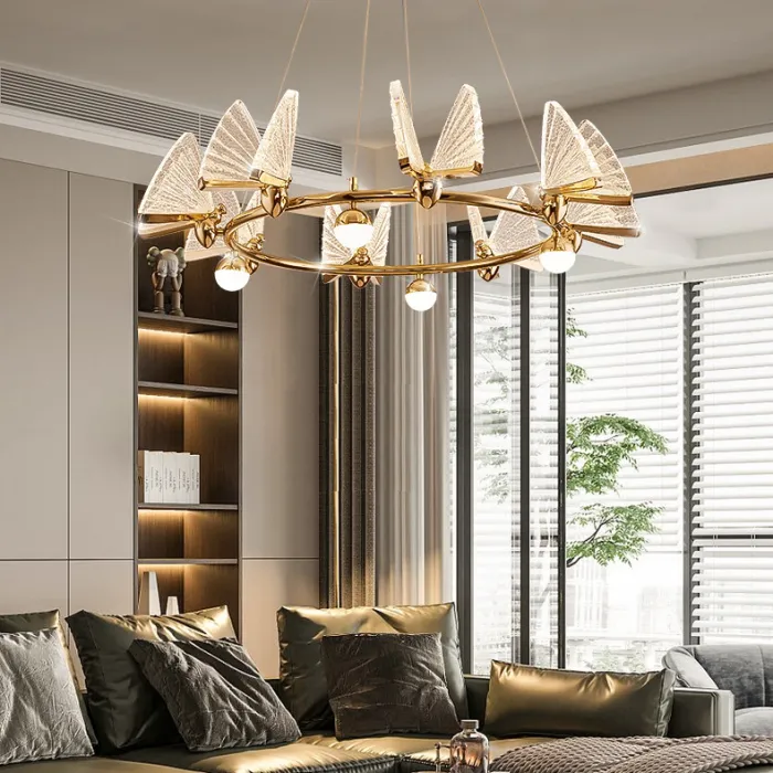 Подвесная люстра AMELIS LUX D83 Transparent Трехцветный свет от ImperiumLoft