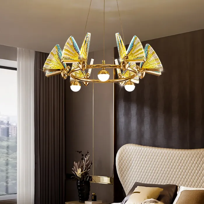 Подвесная люстра AMELIS LUX D83 Transparent Трехцветный свет от ImperiumLoft