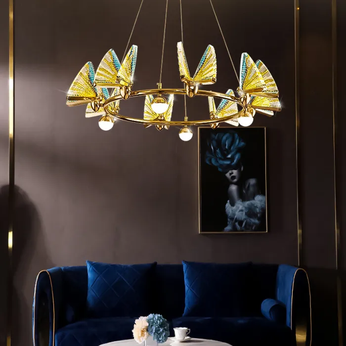 Подвесная люстра AMELIS LUX D83 Transparent Трехцветный свет от ImperiumLoft