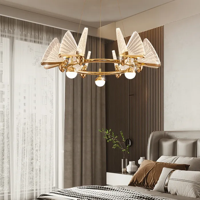 Подвесная люстра AMELIS LUX D83 Transparent Трехцветный свет от ImperiumLoft