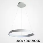 Подвесная люстра CHANETT D80 White Трехцветный свет от ImperiumLoft