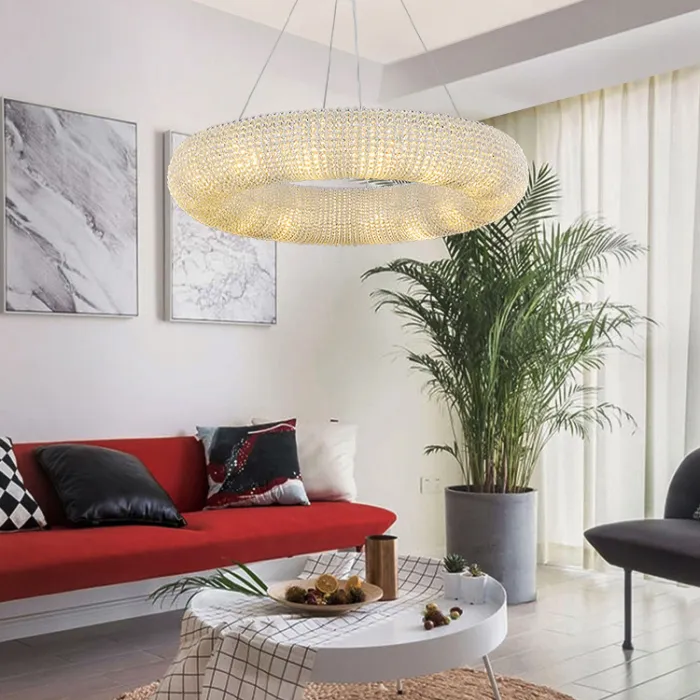 Подвесной светильник Crystal Halo D100 Gold от ImperiumLoft