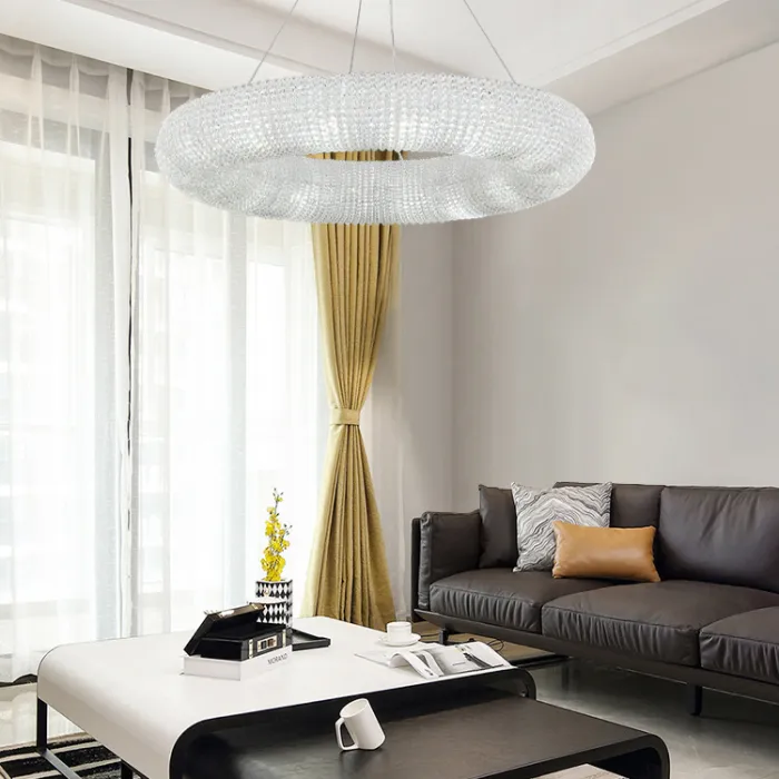 Подвесной светильник Crystal Halo D100 Gold от ImperiumLoft