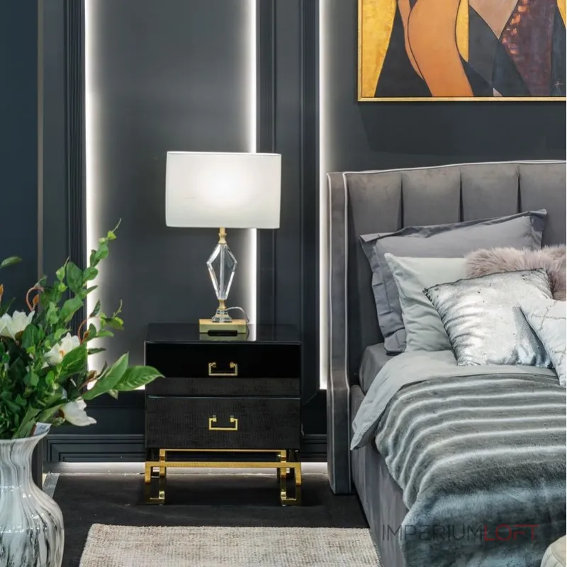 Лампа настольная стеклянная (белый абажур) 22-88232 от ImperiumLoft Лампа настольная стеклянная (белый абажур) 22-88232 от ImperiumLoft