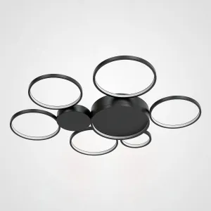 Потолочная люстра TWINE 7 rings Black